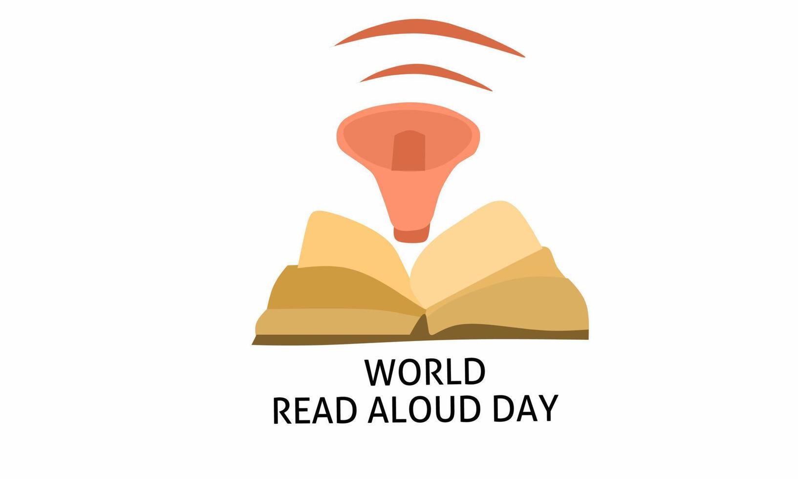 Vector graphic of world read aloud day for world read aloud day celebration. flat design. flyer design. February 01.