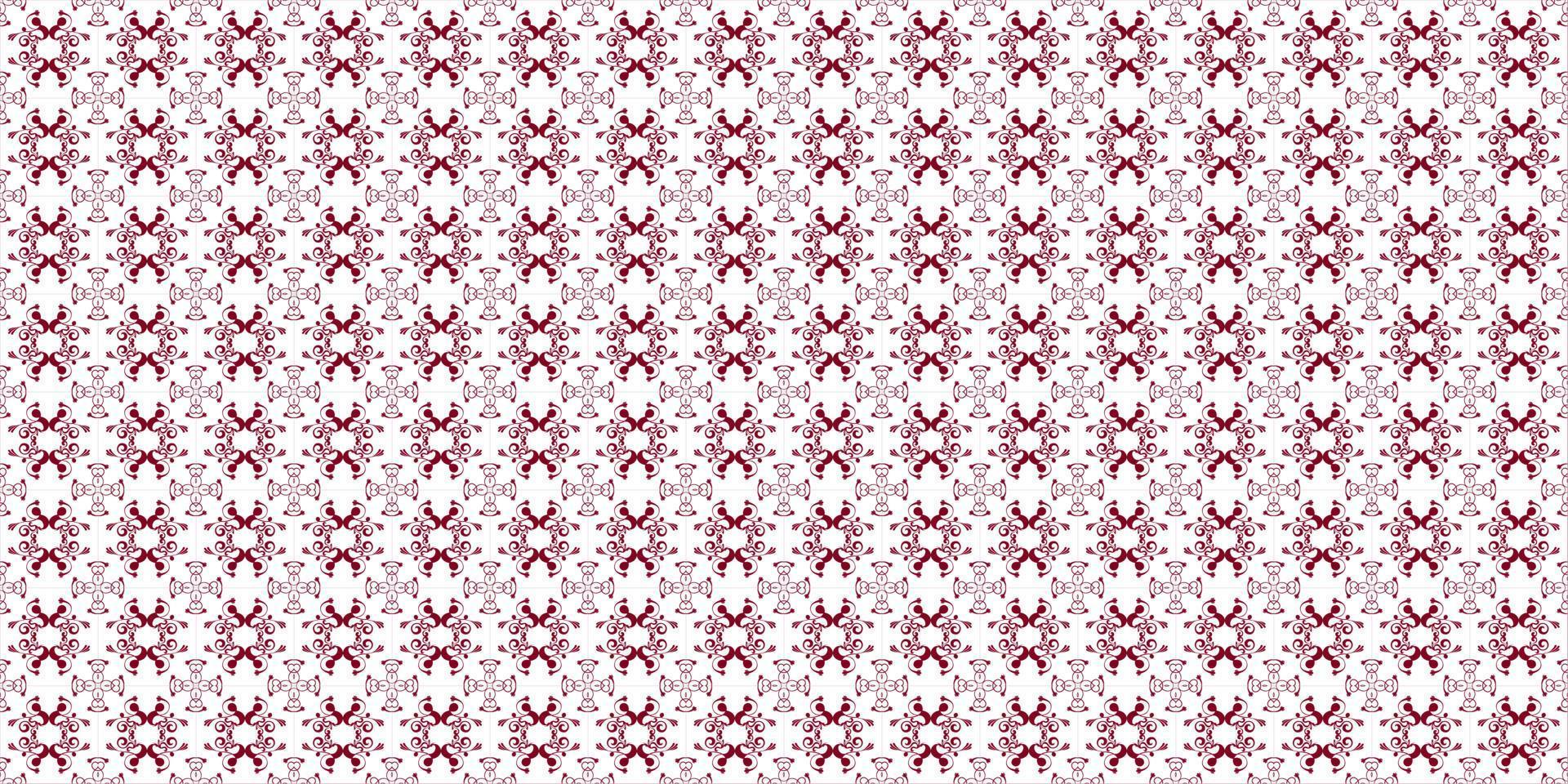 Ornamental red pattern vintage, geometric concept vector