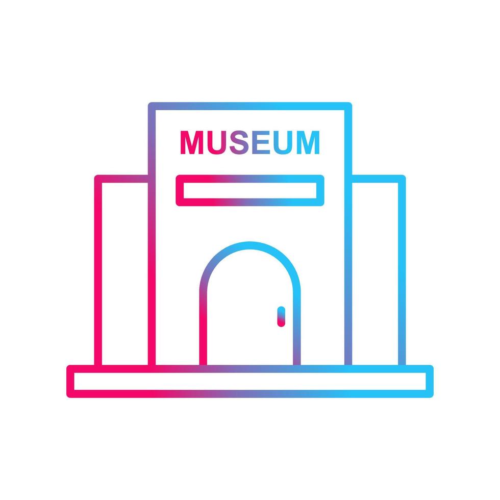 icono de vector de edificio de museo