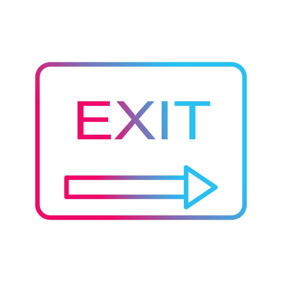 Unique Exit Vector Icon