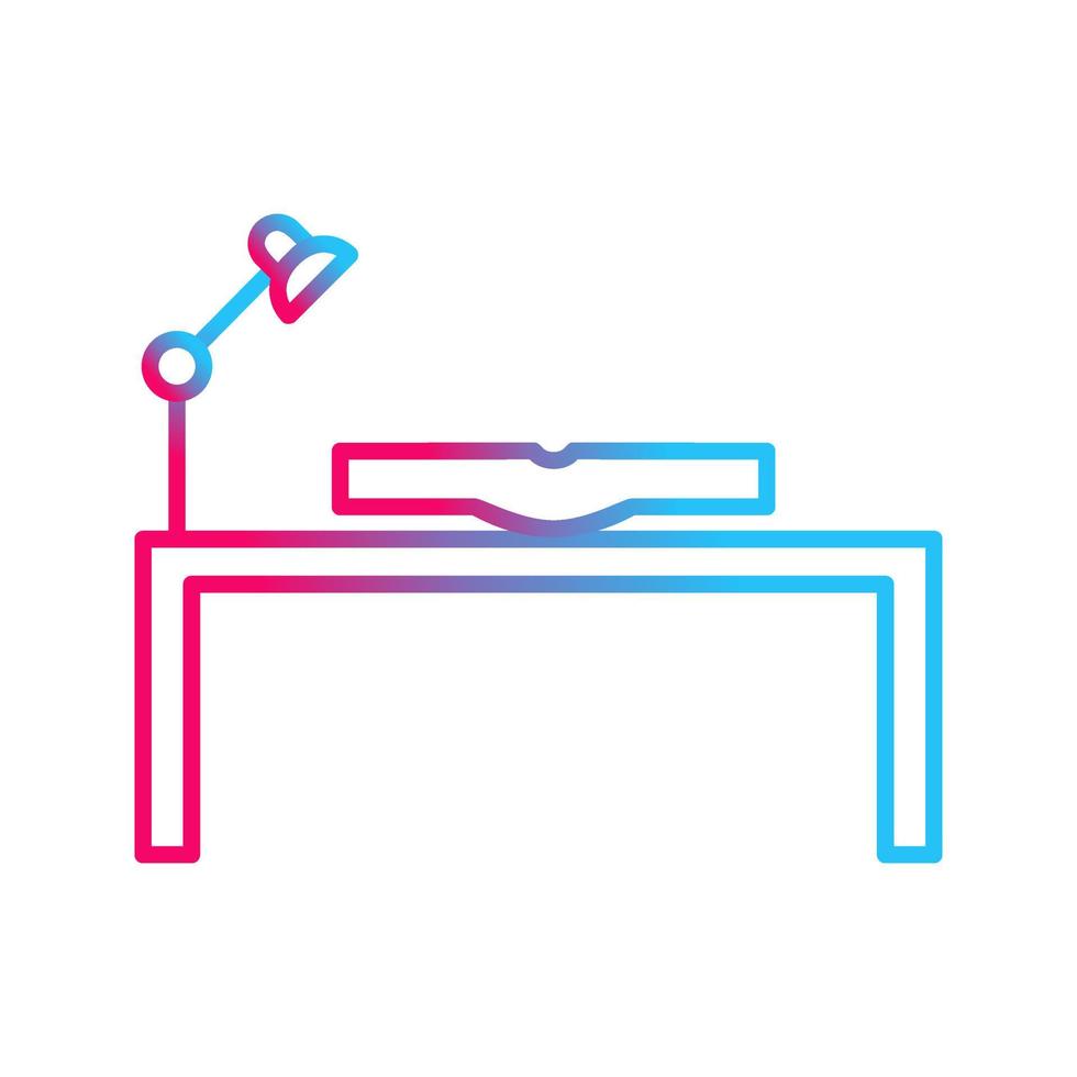 Unique Study Desk Vector Icon