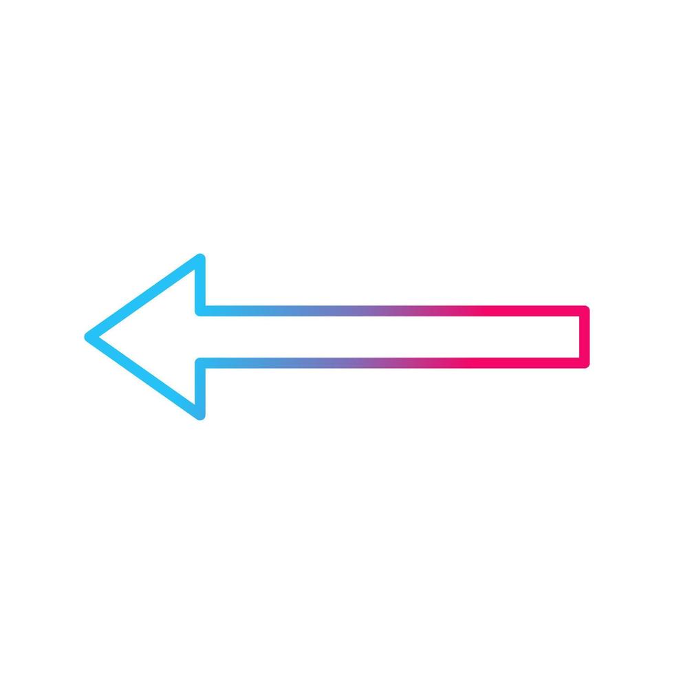 Unique Left Arrow Vector Icon