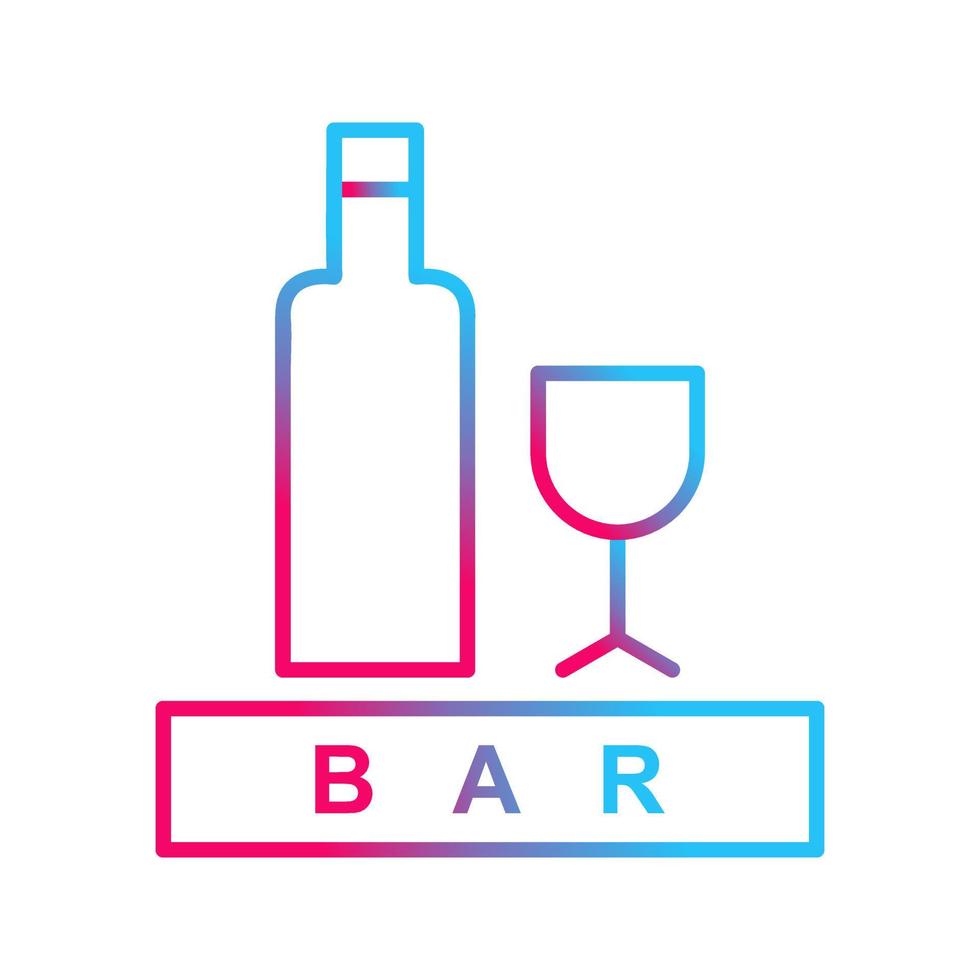 Unique Bar Sign Vector Icon