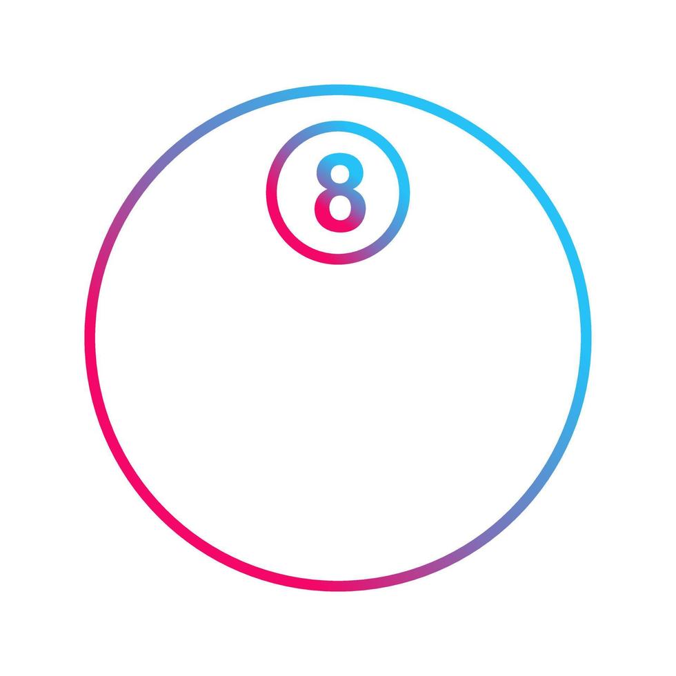 Unique Eight Ball Vector Icon