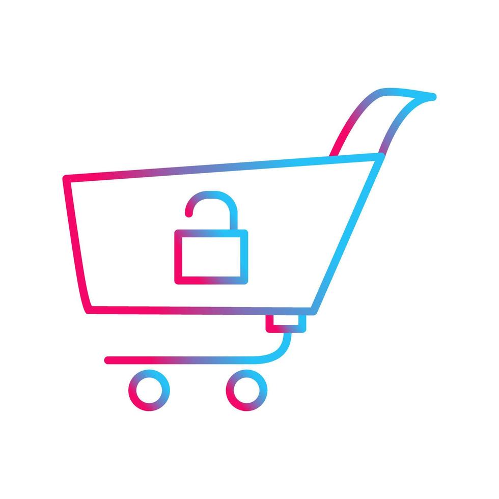 Unique Unlock Cart Vector Icon