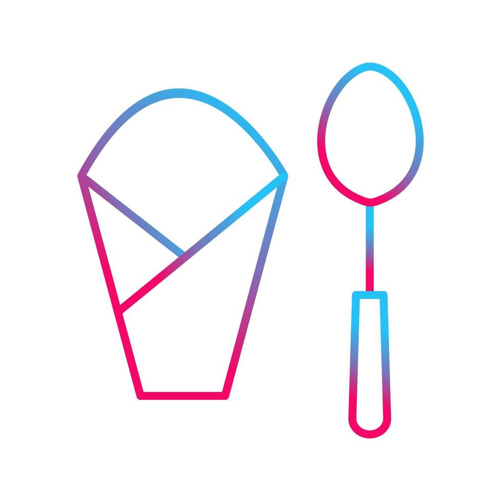 Spoon and Napkin Vector Icon