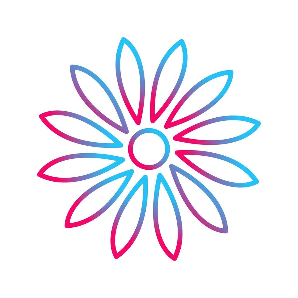 Unique Flower Vector Icon