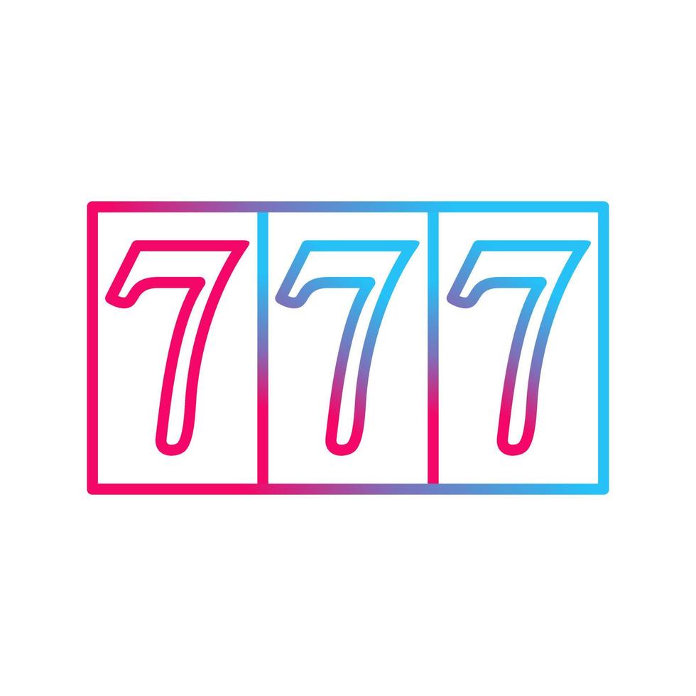 Triple Sevens Vector Icon
