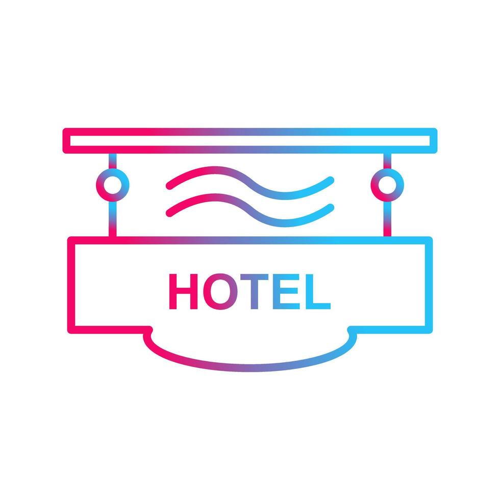 icono de vector de signo de hotel