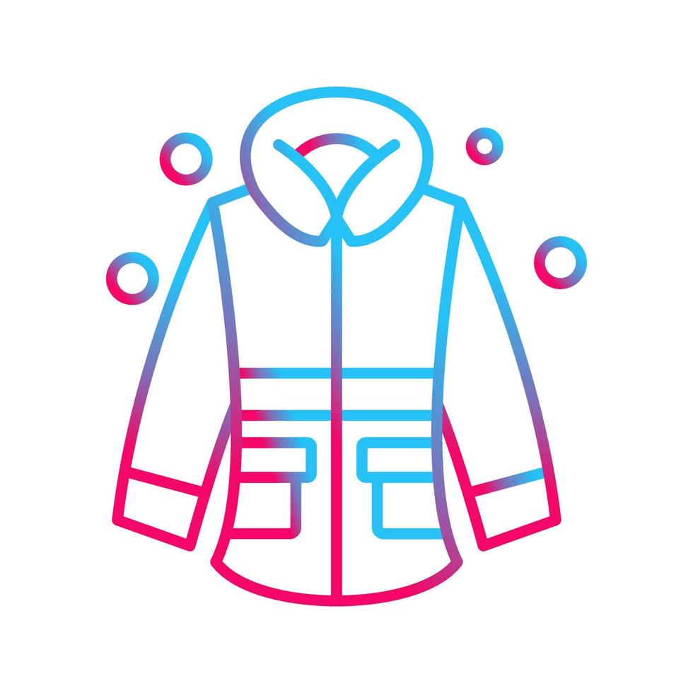 icono de vector de chaqueta de invierno