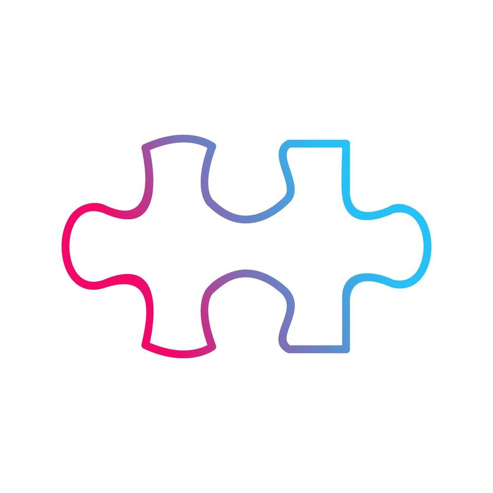 Unique Puzzle Piece Vector Icon
