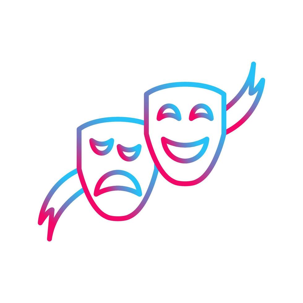 icono de vector de máscaras de teatro