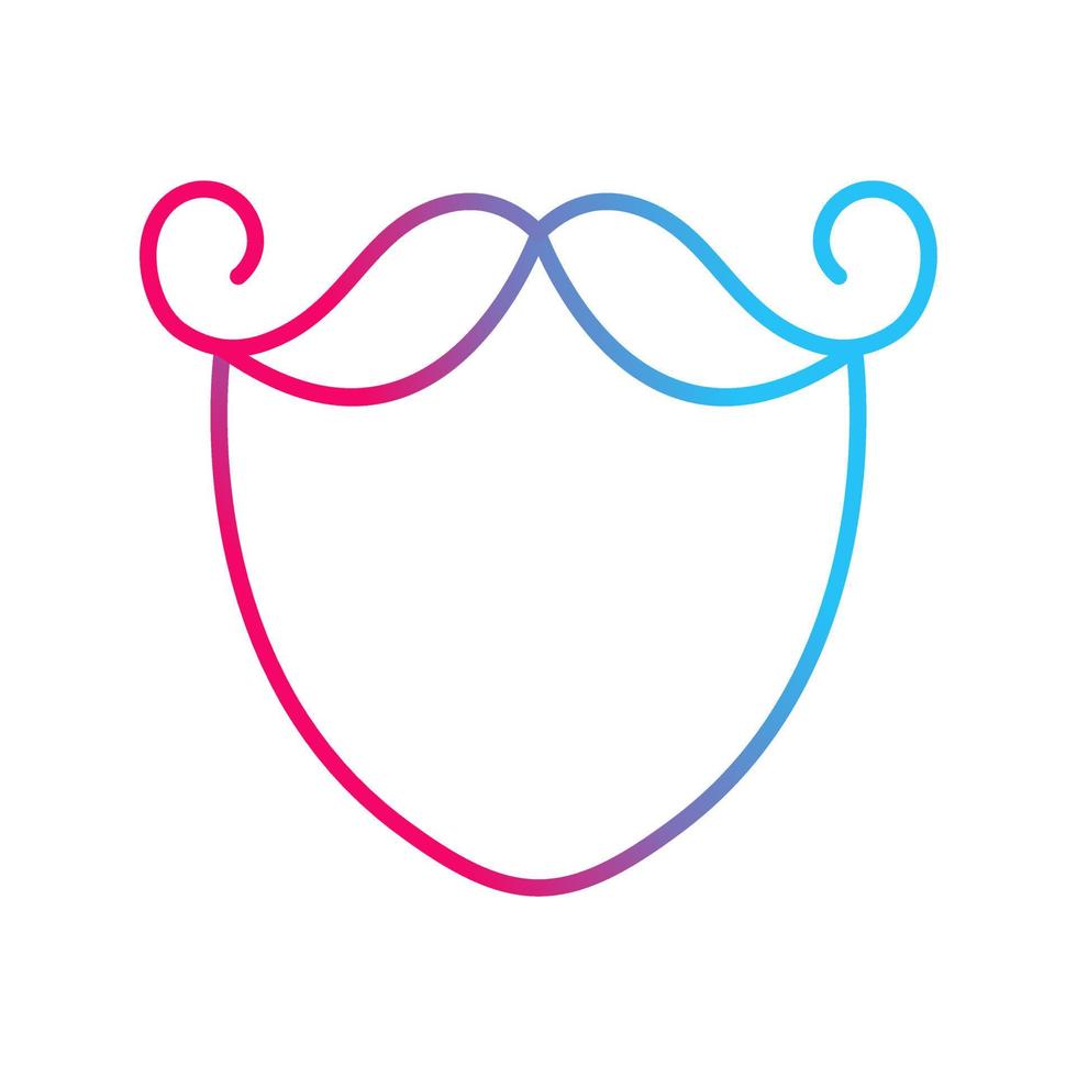 icono de vector de barba y bigote