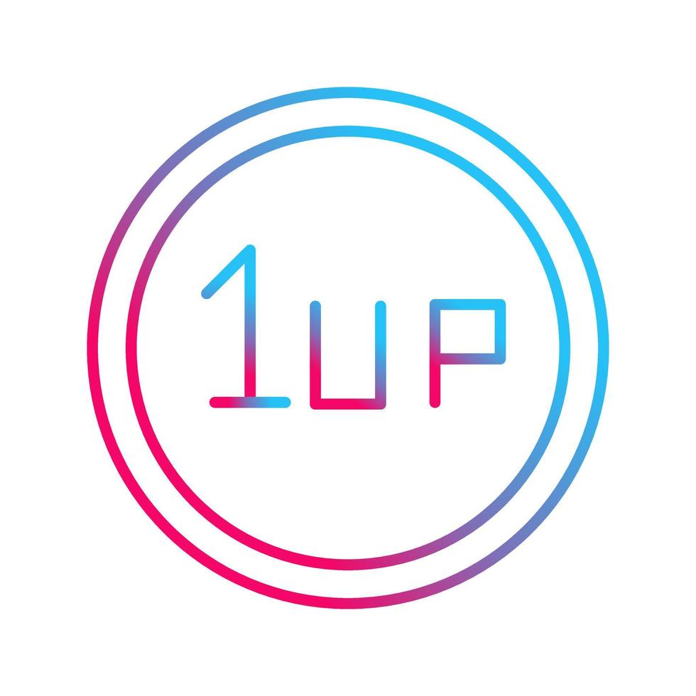 Unique 1UP Vector Icon