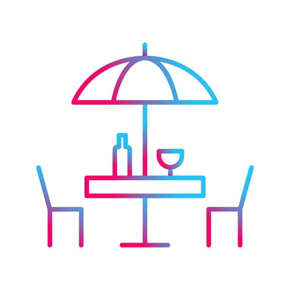 Unique Cafe Table Vector Icon