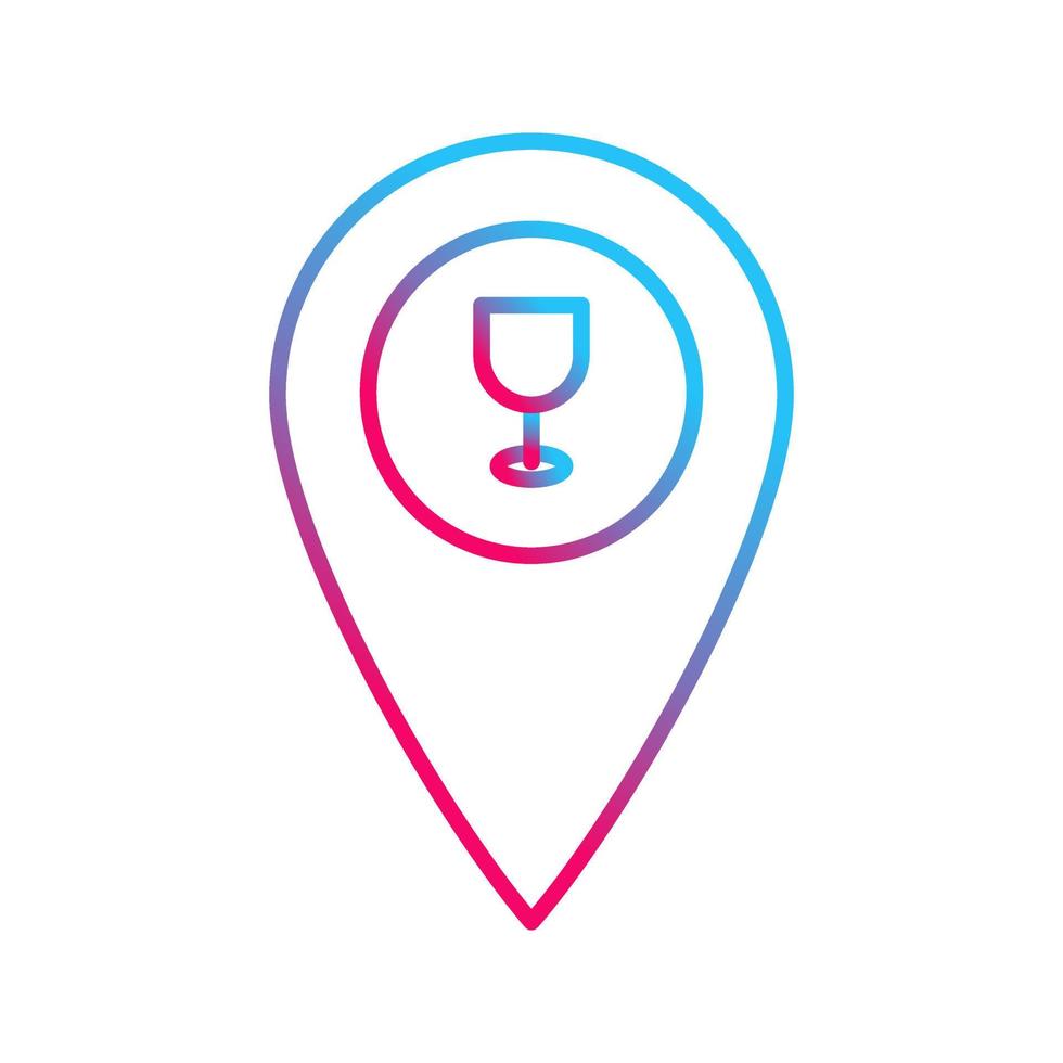 Unique Bar Location Vector Icon