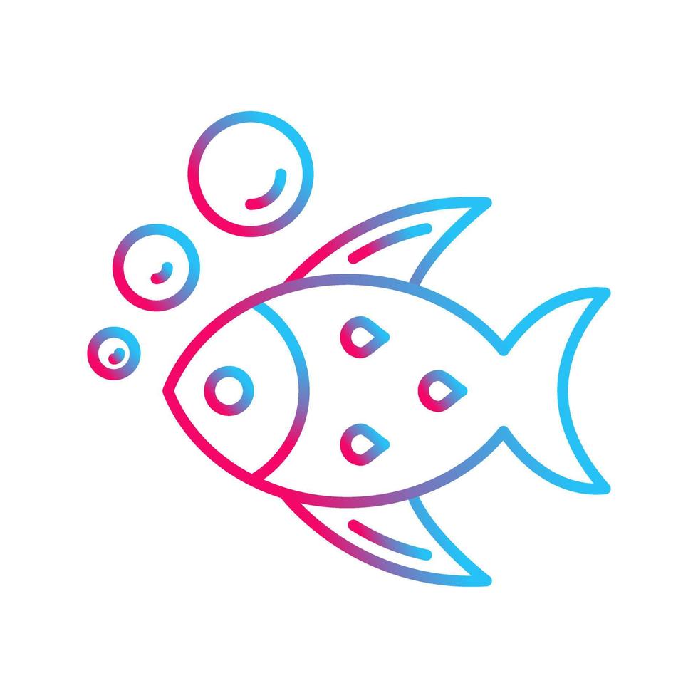 icono de vector de pescado