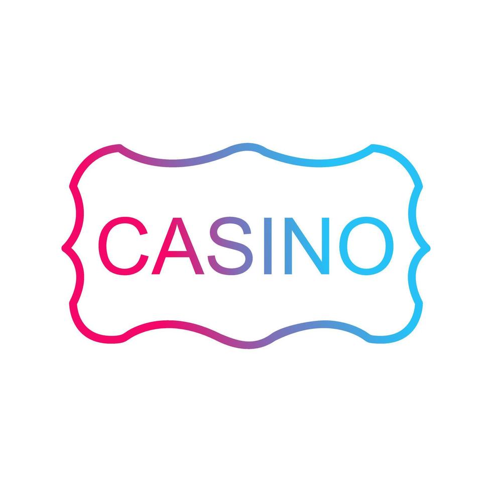 icono de vector de signo de casino