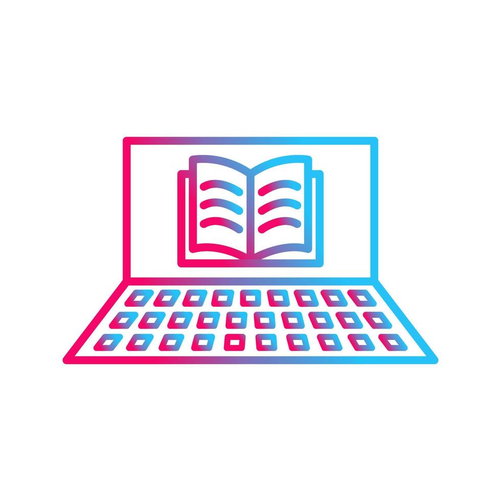 Unique Online Books Vector Icon