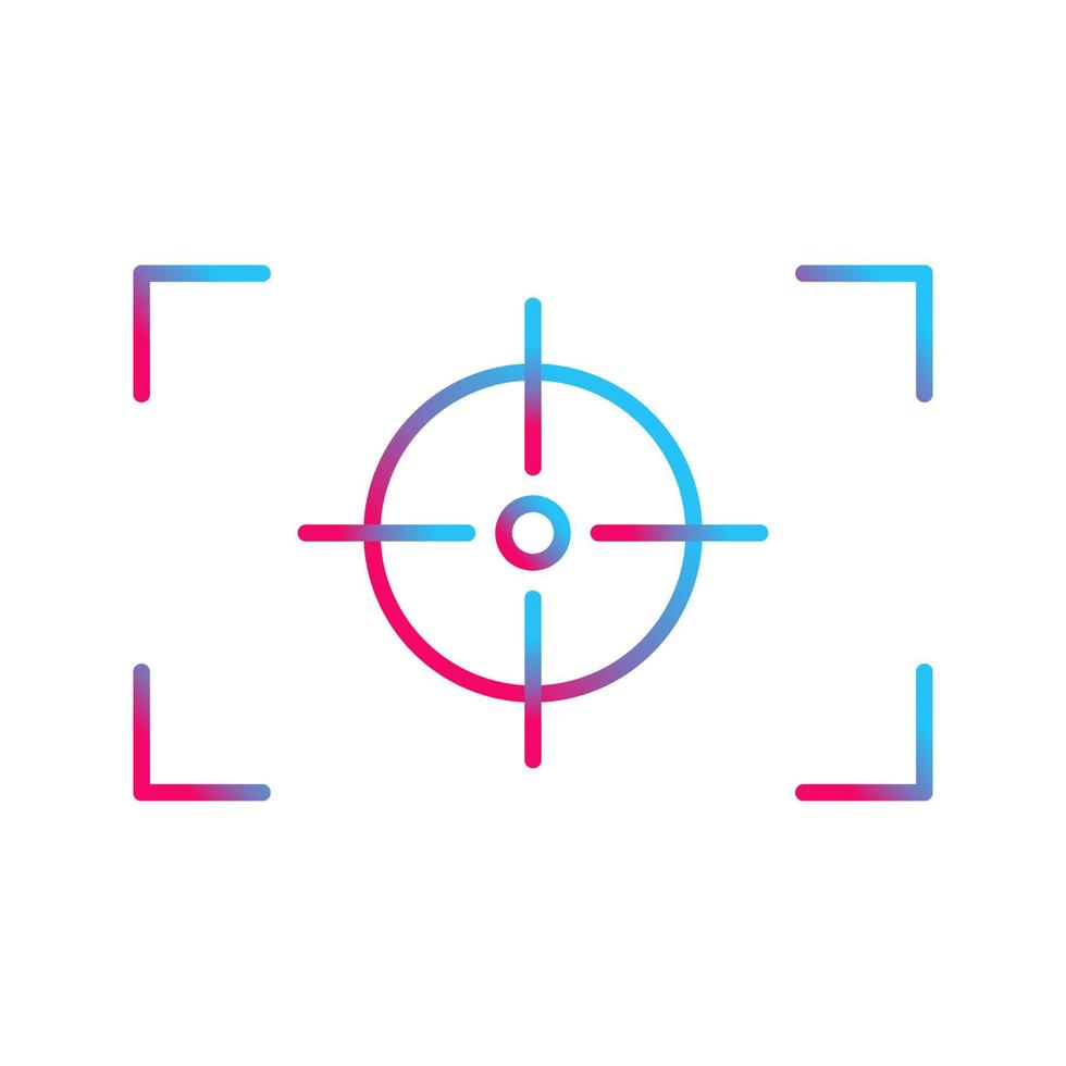 Unique Focus Horizontal Vector Icon