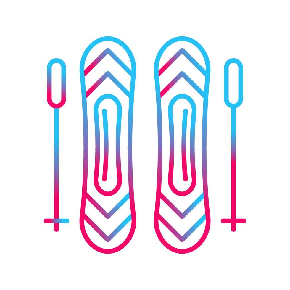 Ski Sticks Vector Icon