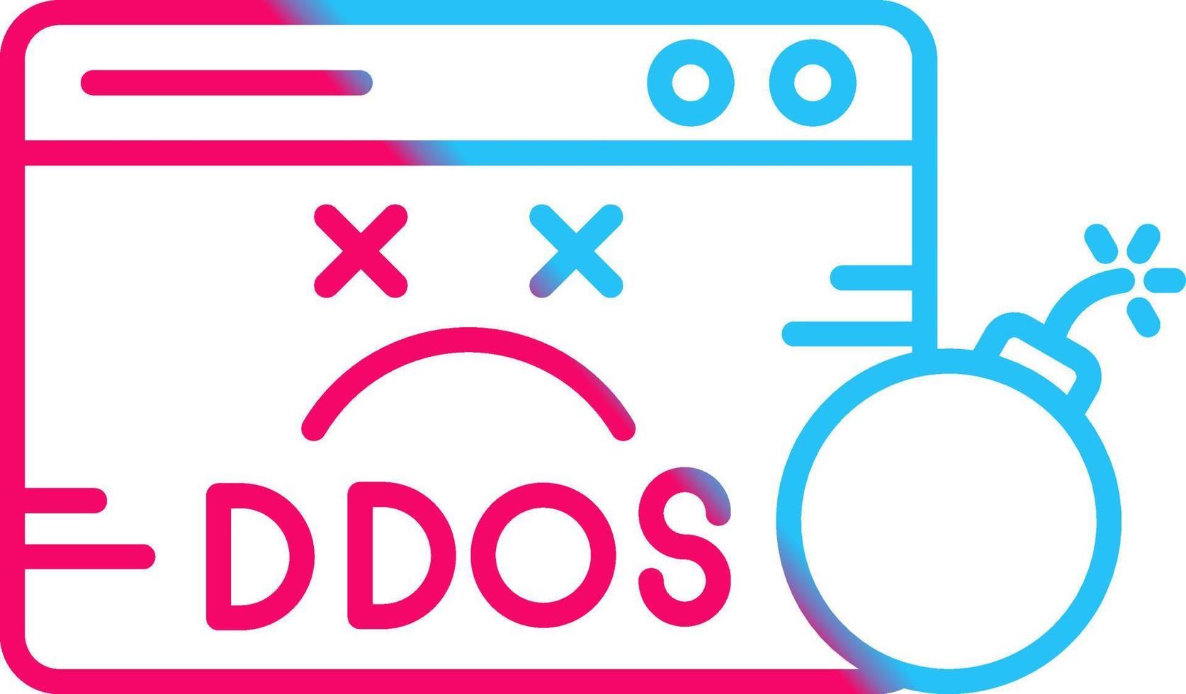 icono de vector de ddos