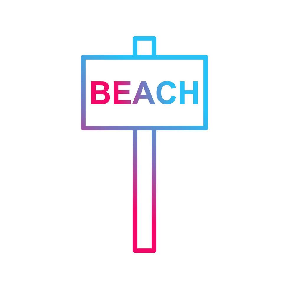 Beach Sign Vector Icon