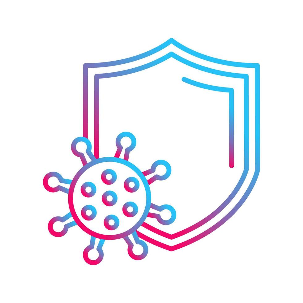 icono de vector de protección antivirus