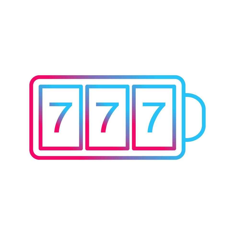 Slot Machine with Sevens Vector Icon