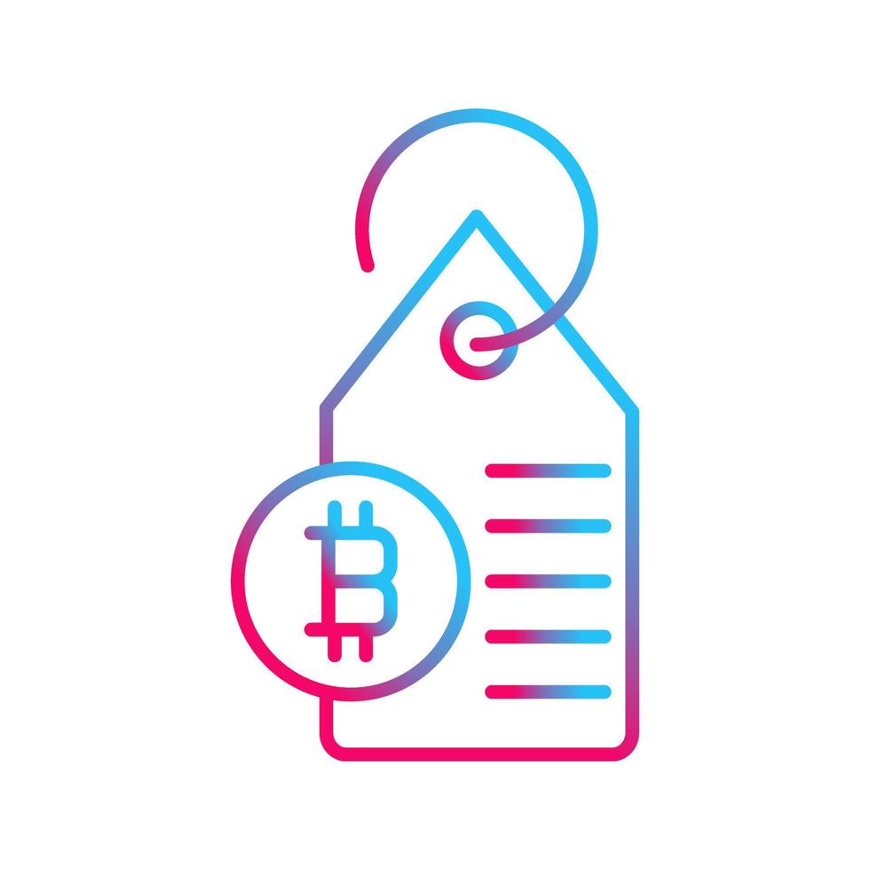 Bitcoin Label Tag Vector Icon