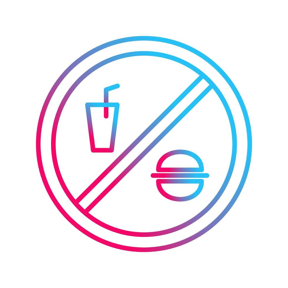 No Food or Drinks Vector Icon