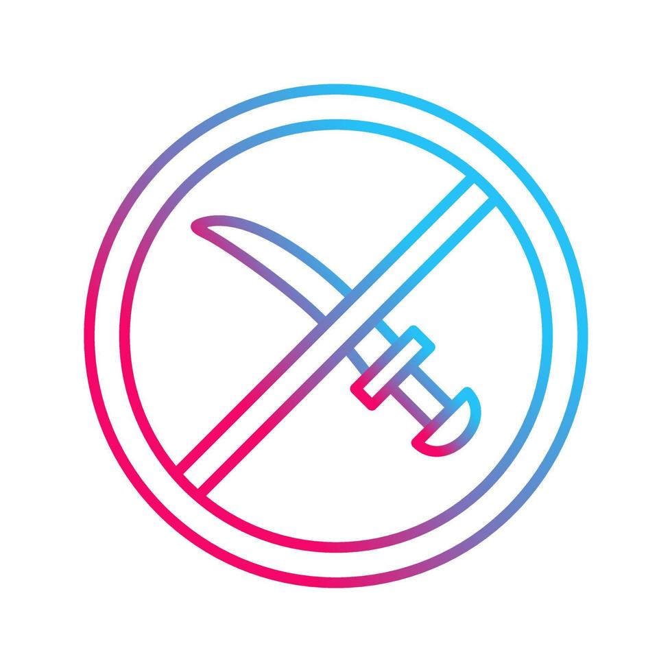 No Weapons Vector Icon