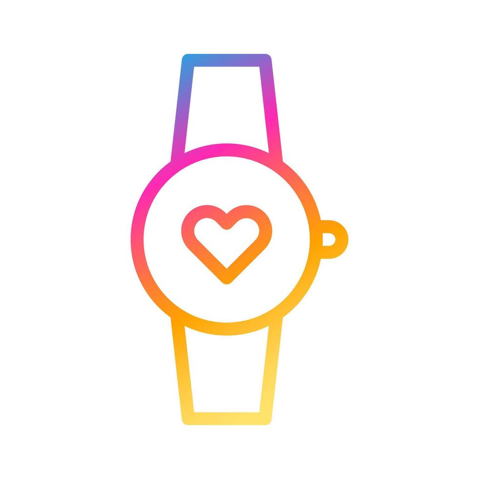 icono de reloj estilo degradado ilustración de san valentín elemento vectorial y símbolo perfecto. vector