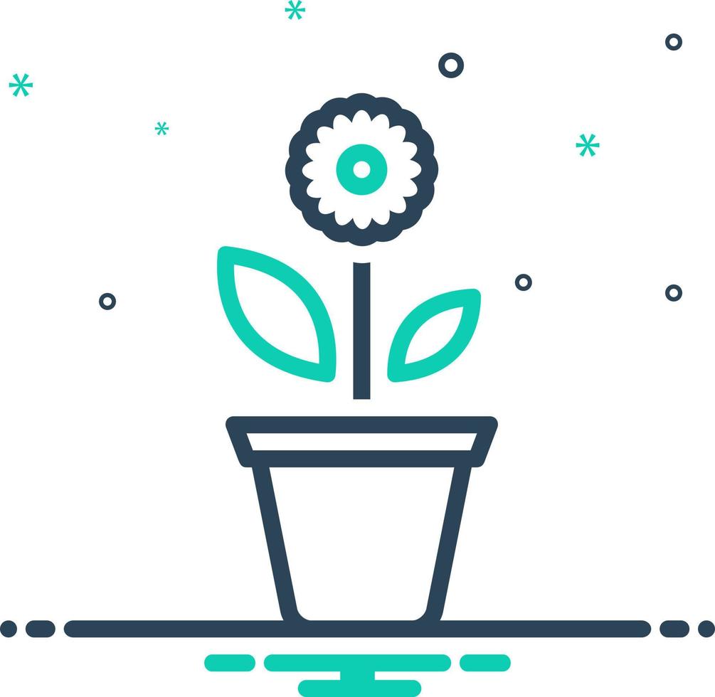 mix icon for plant vector