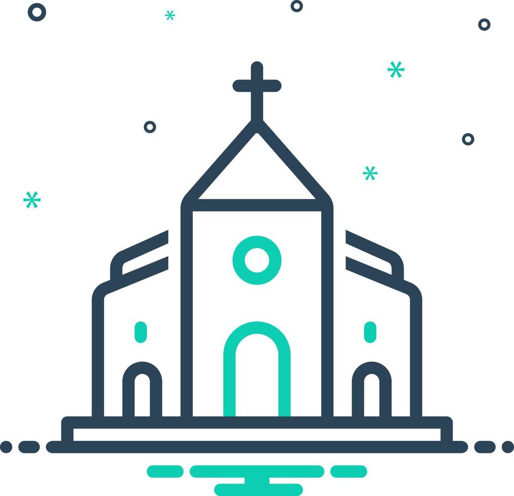 icono de mezcla para la iglesia vector