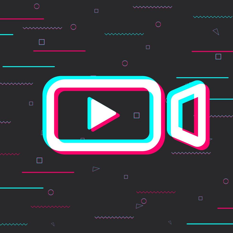 Video conference. The concept of video calls on the Internet. Online camera. Stories, blog, online broadcast. Vector illustration