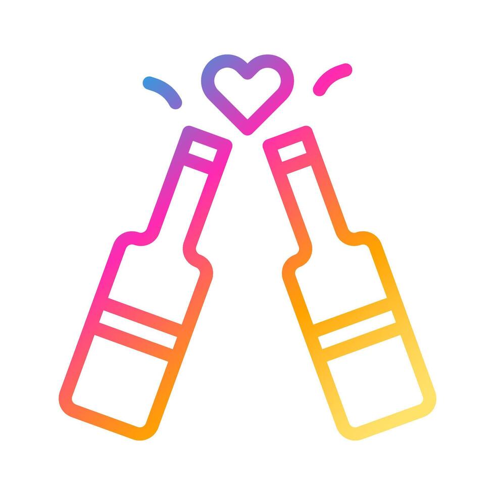 wine icon gradient style valentine illustration vector element and symbol perfect.