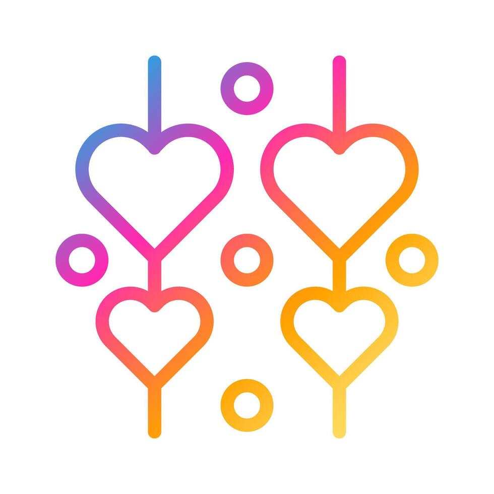 decoration icon gradient style valentine illustration vector element and symbol perfect.