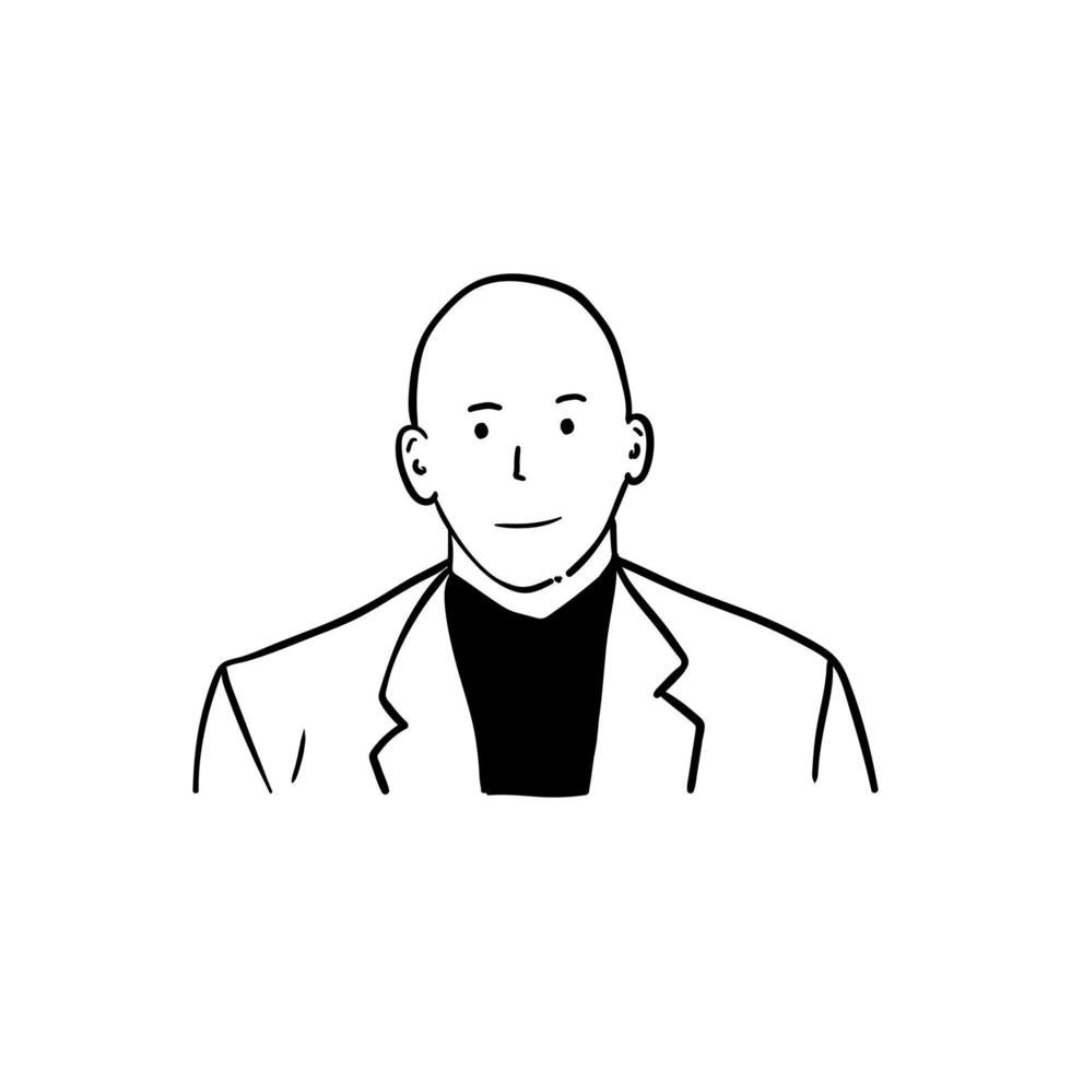 ilustración de personaje de avatar de personas con diseño minimalista vector
