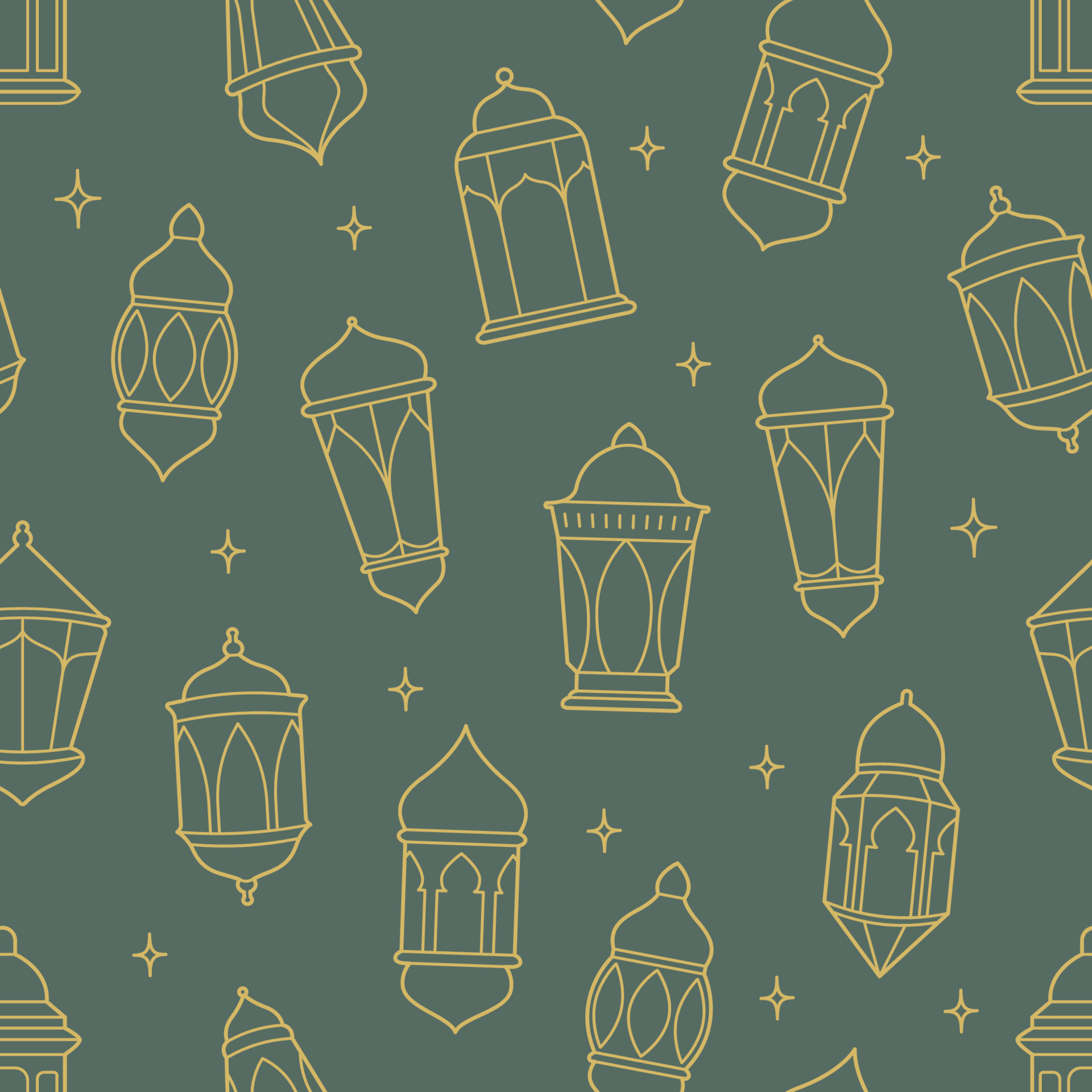 Islamic lantern seamless pattern background wallpaper 19506960 Vector