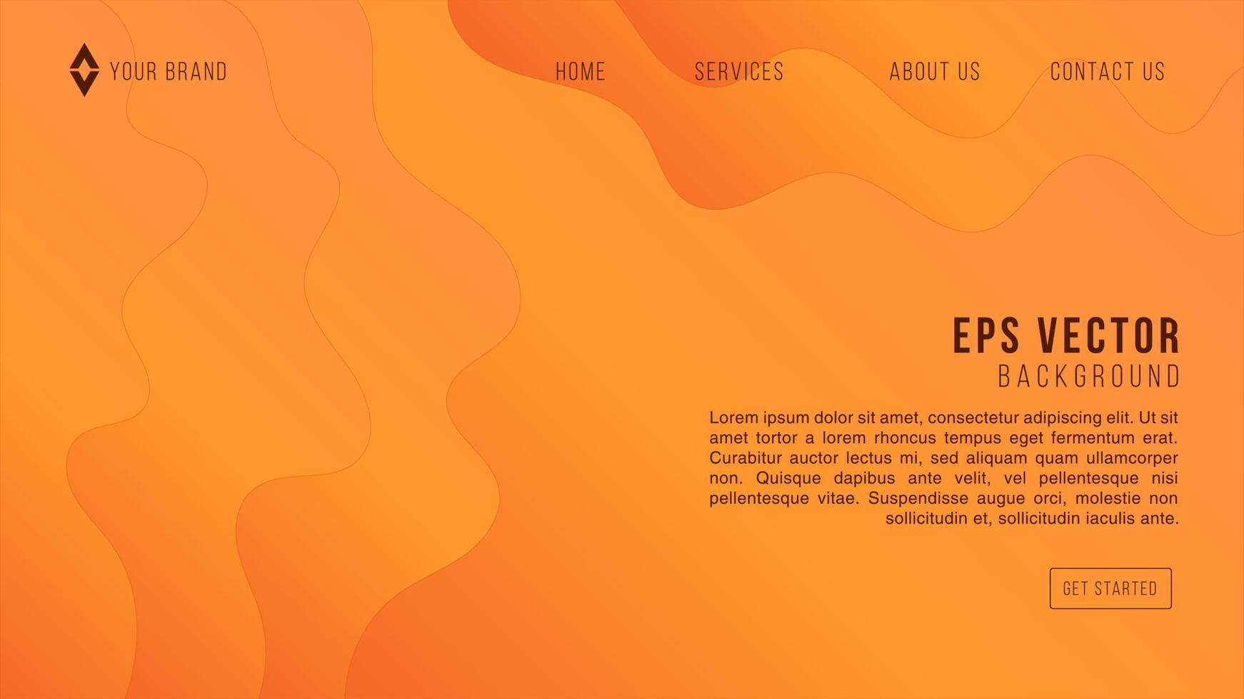 Orange abstract paper carve template background.For website or annual report template concept design.Vector illustration. vector