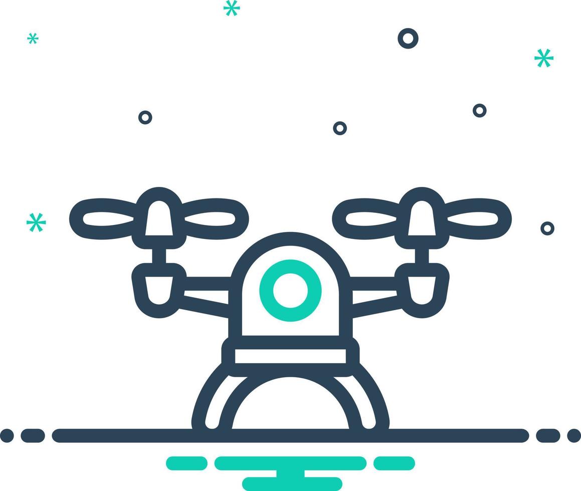 icono de mezcla para drone vector