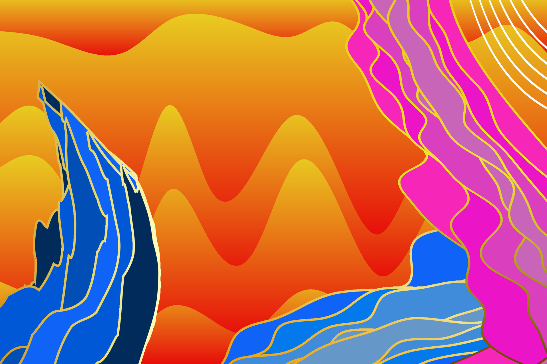 Abstract background with wave pattern and liquid flow pattern backdrop