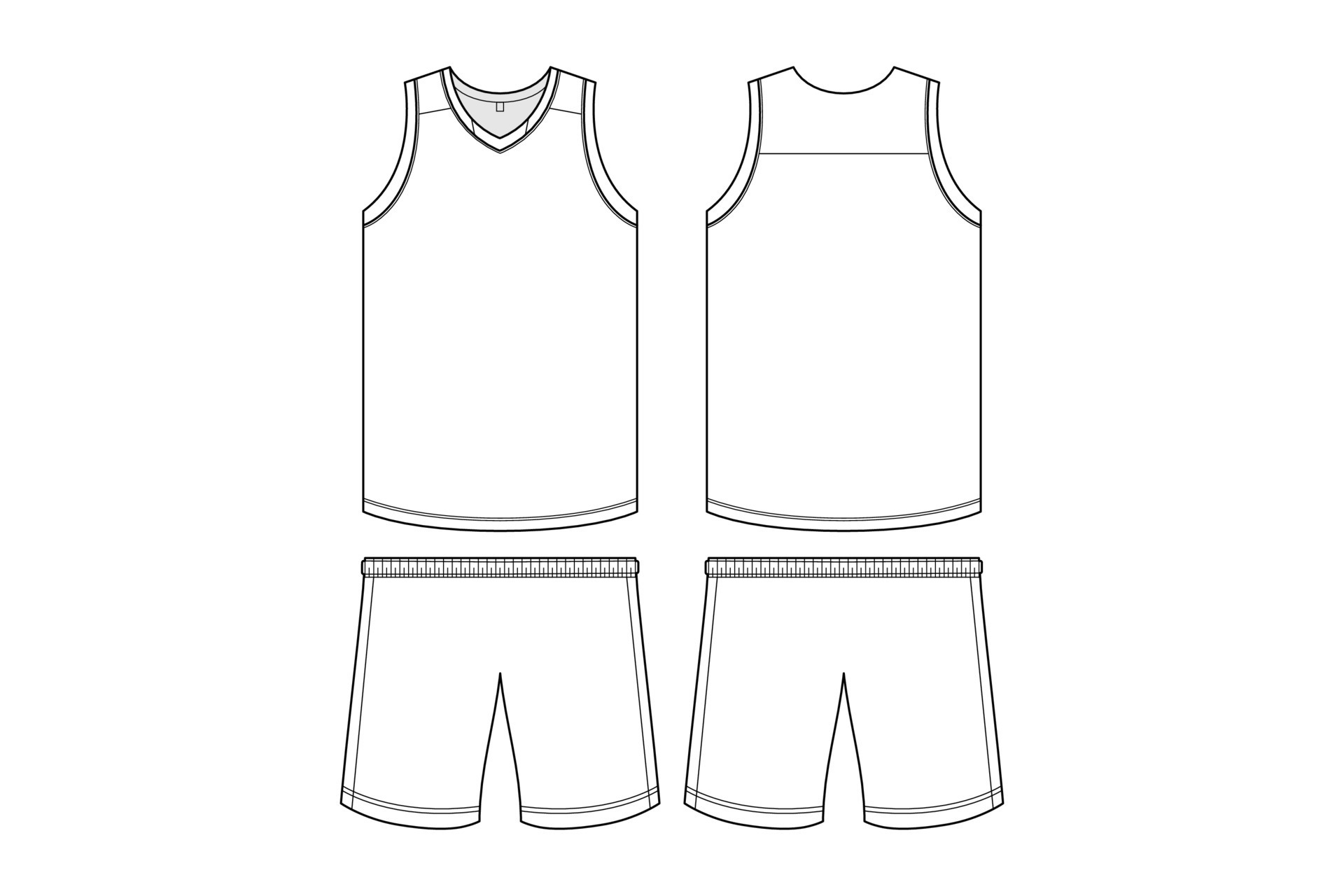 BASKETBALL JERSEY MOCKUP VECTOR LINE ART 19507197 Vector Art at Vecteezy