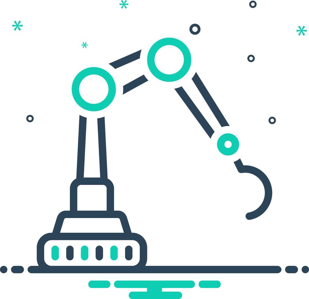 mix icon for mechanical arm vector