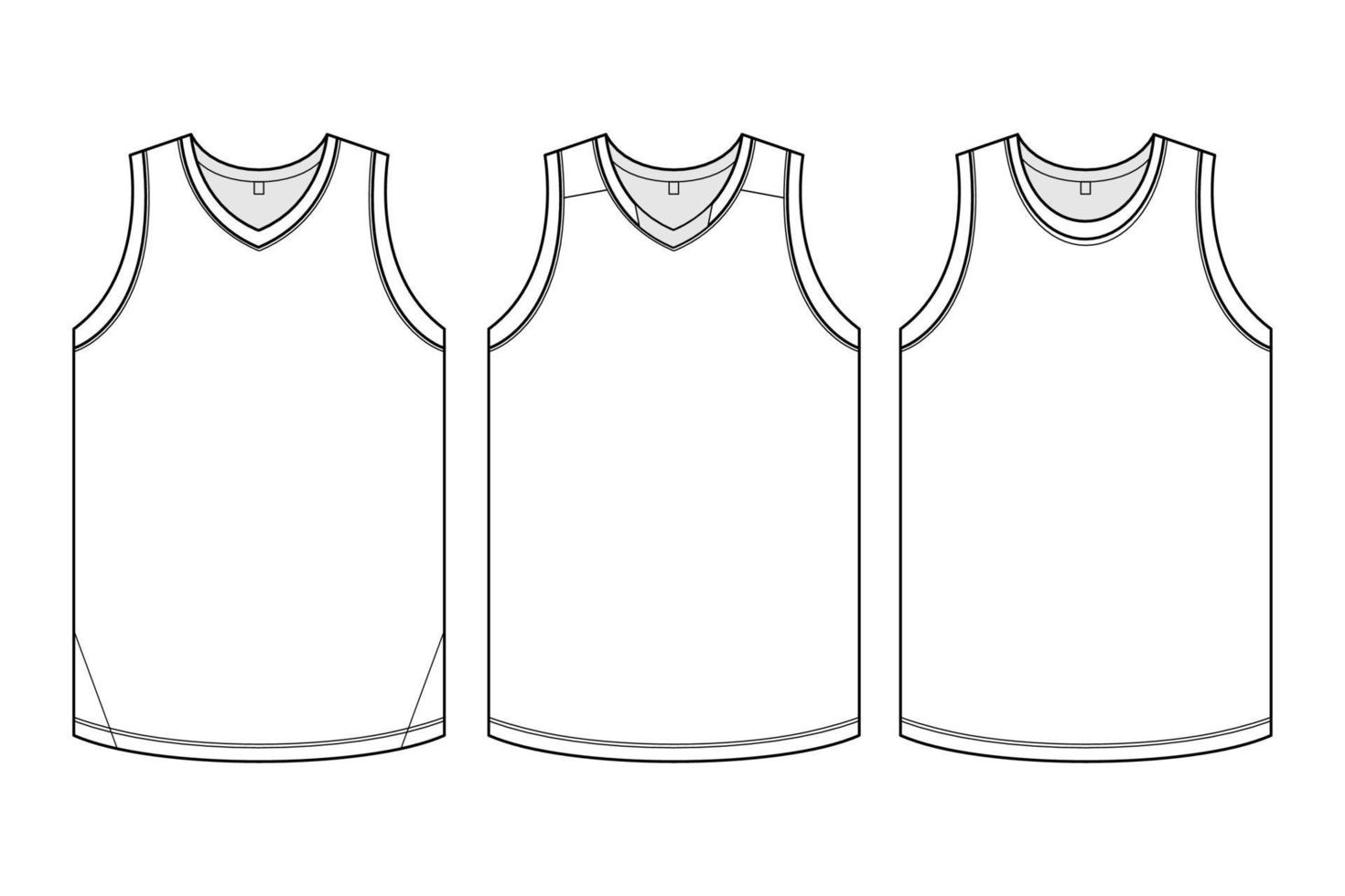 BASKETBALL JERSEY MOCKUP VECTOR LINE ART