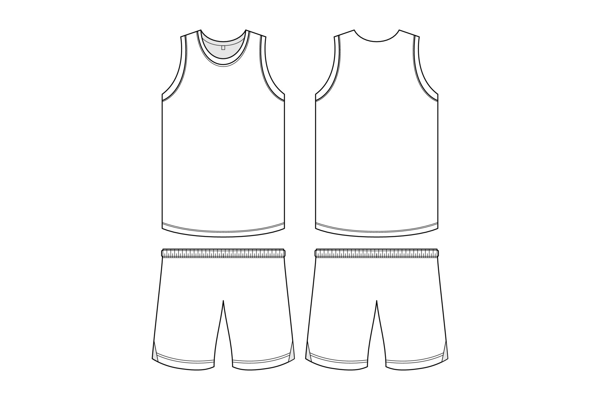 BASKETBALL JERSEY MOCKUP VECTOR LINE ART 19507206 Vector Art at Vecteezy