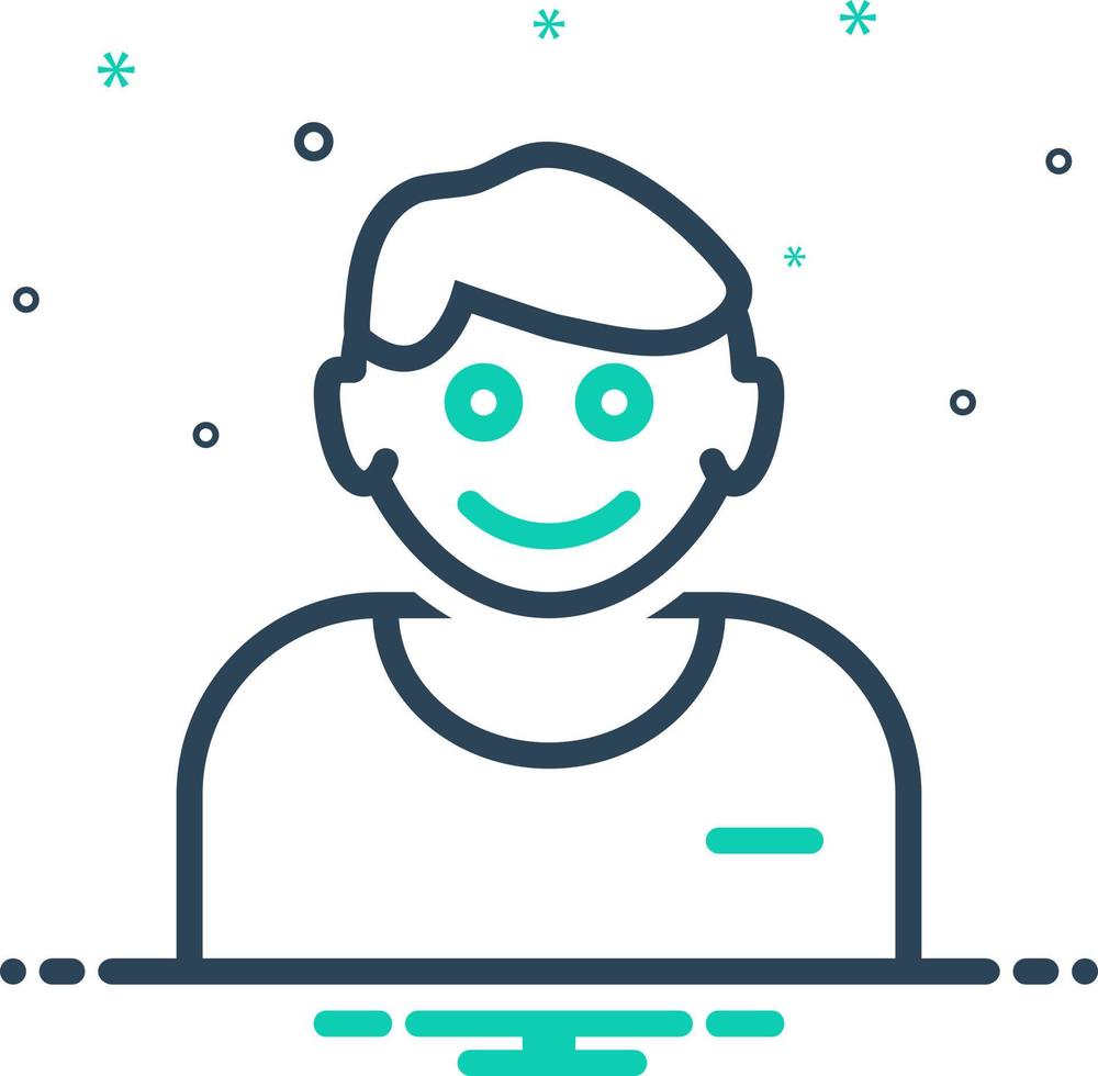 mix icon for face vector