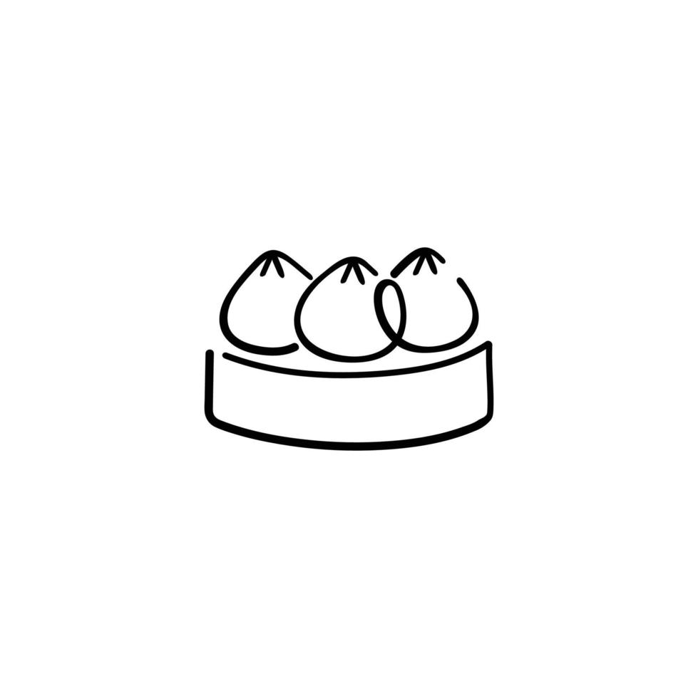 Dimsum Line Style Icon Design vector