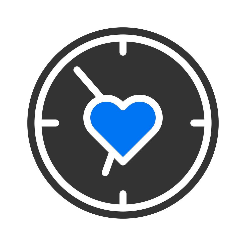 clock icon solid blue grey style valentine illustration vector element and symbol perfect.